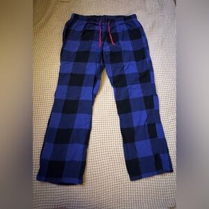 Blue and Black Plaid Women's Pants